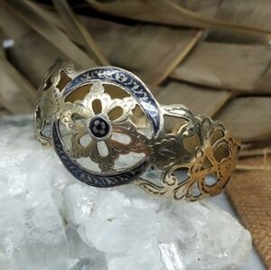 Europe Designer Silversmith Sterling Silver 925 Bracelet Diamond Cut Filigree